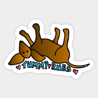 Tummy Rubs Sticker